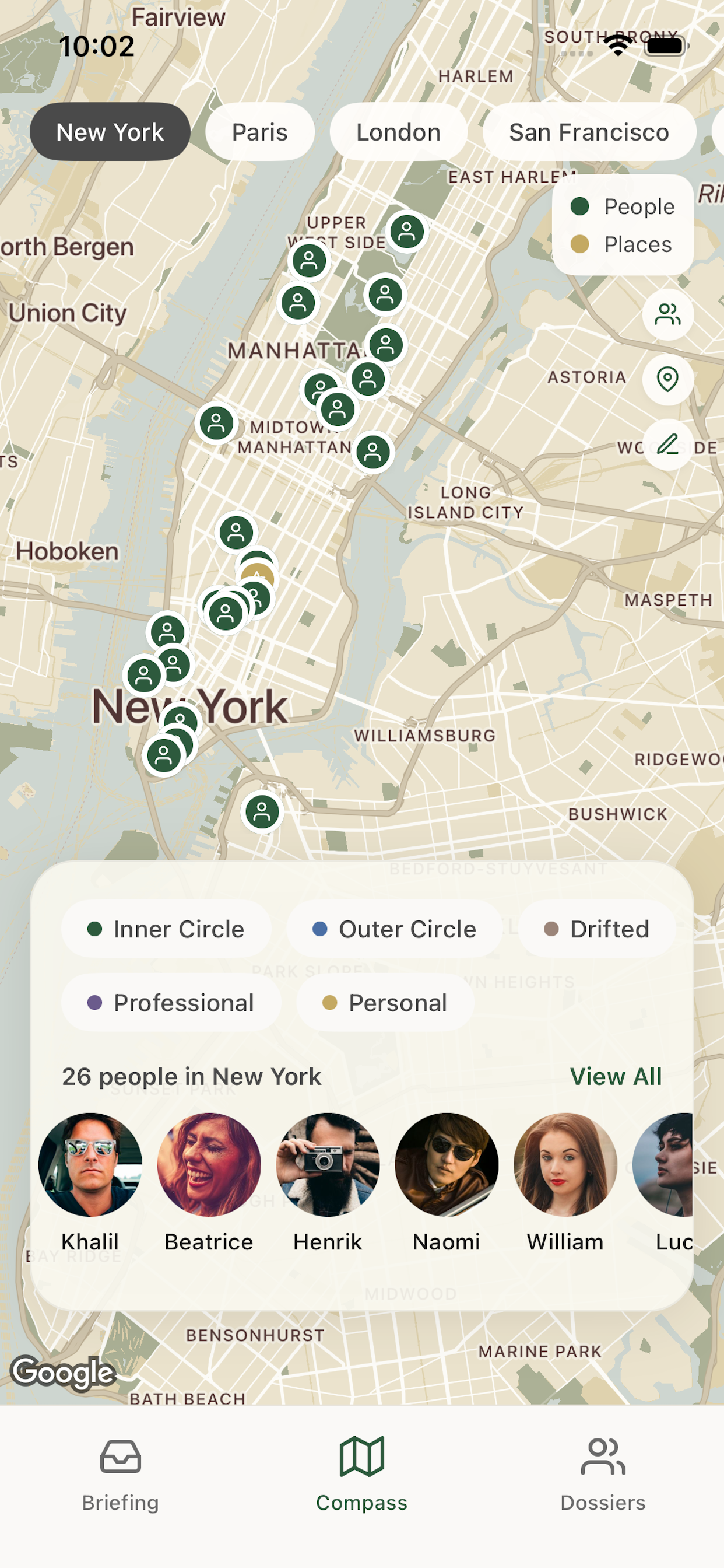 Compass — your network on a map