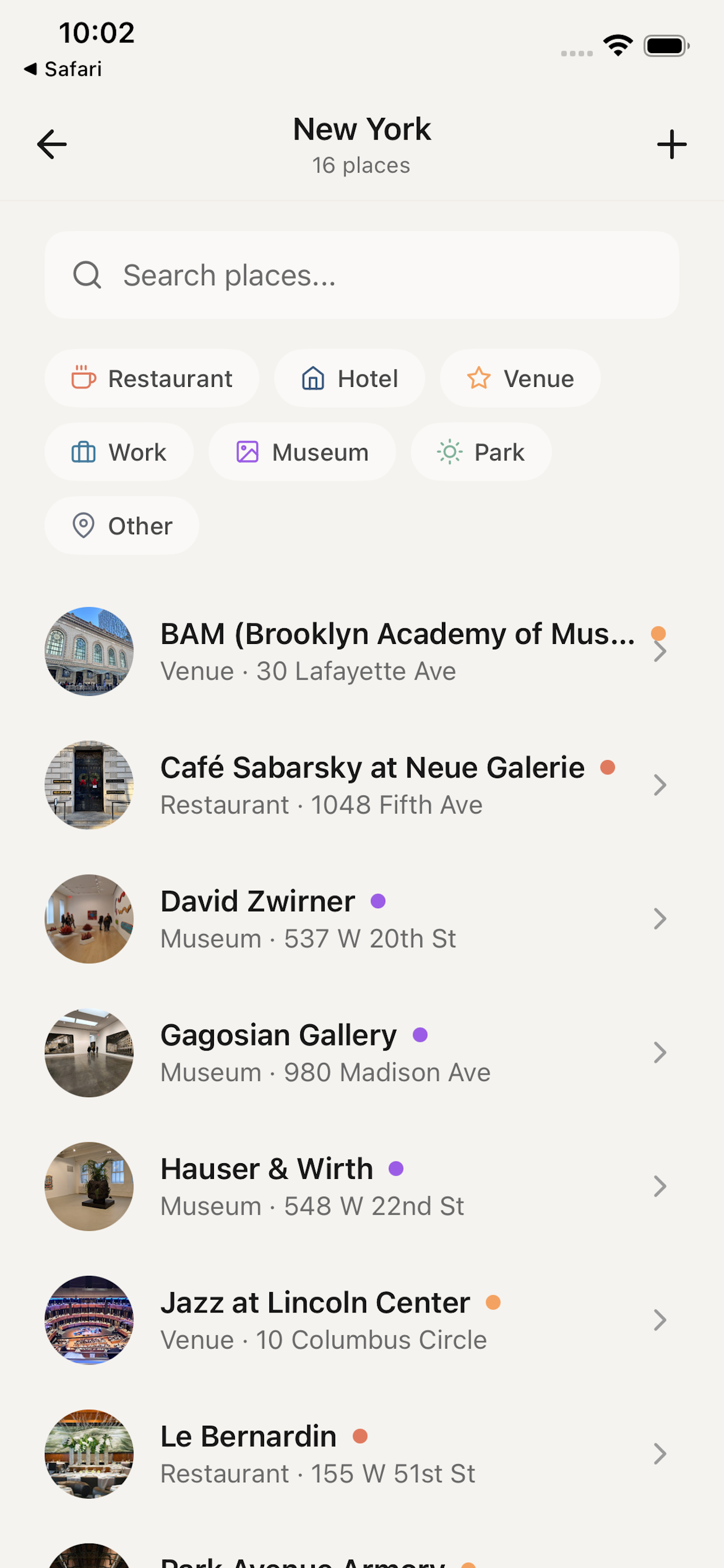 City places — your curated guide