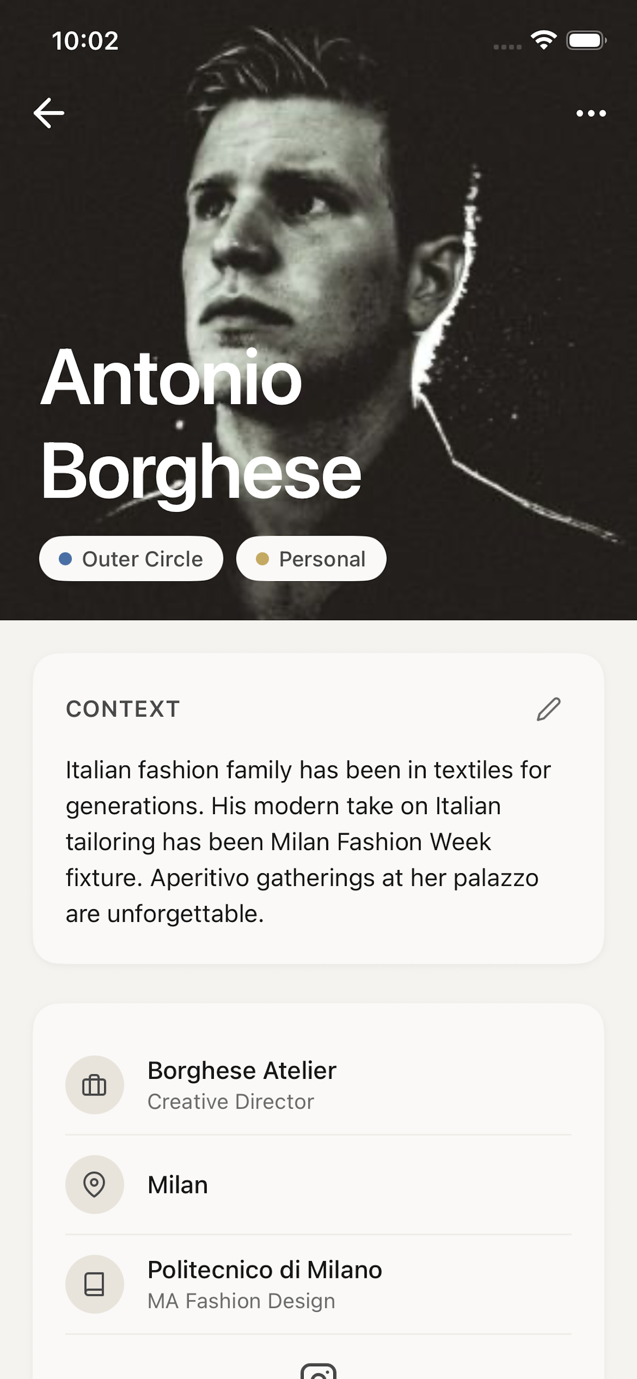 Person profile — everything you need before you meet