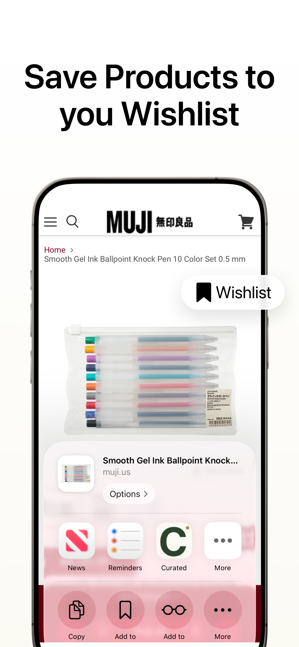 Curated app screenshot